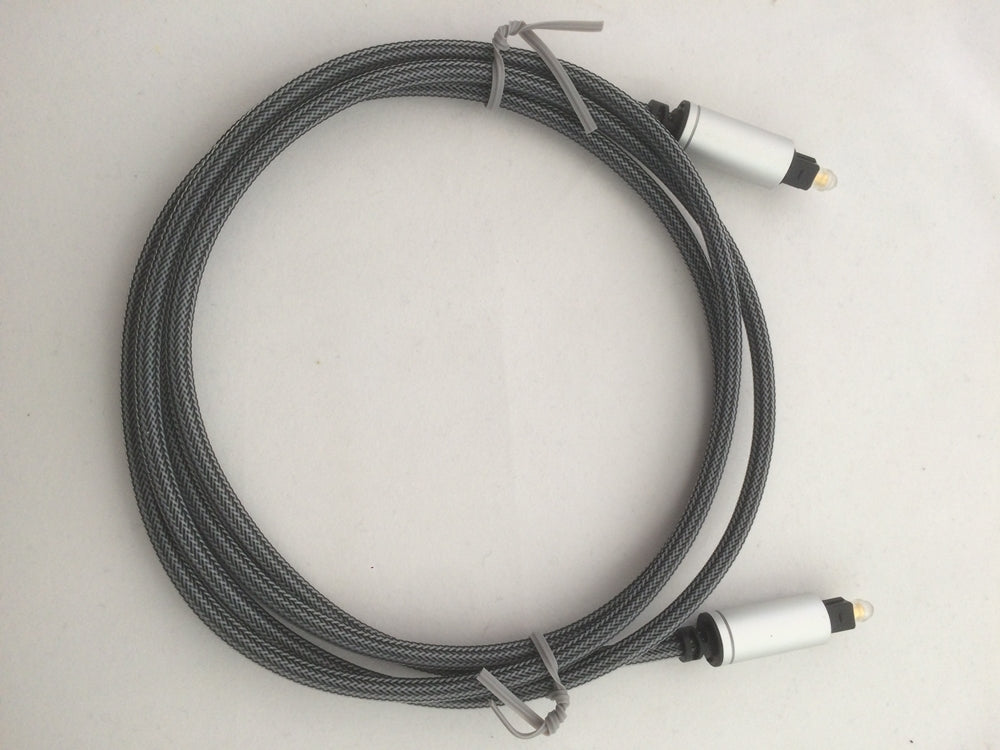 Premium Braided Toslink optical cable with metal plugs