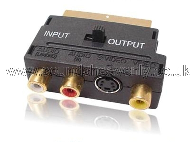 SCART Adapter block (RCA, S-Video), Gold pins – Sounds Heavenly