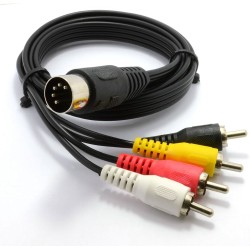 5 pin DIN to 4 x RCA - Input and Output cable for B&O, Naim, Quad
