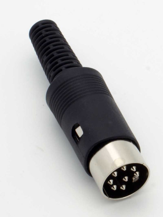 Powerlink compatible Black 8 pin DIN plugs (pack of 5 plugs)