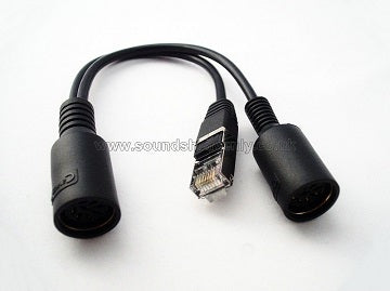 RJ45 Powerlink compatible splitter - New Powerlink to two 8 pin DIN Powerlink compatible sockets
