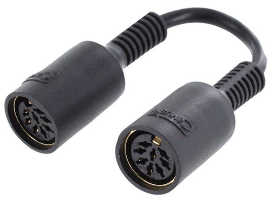 Powerlink compatible barrel adapter for extending cables, 2 fully wired Powerlink compatible sockets