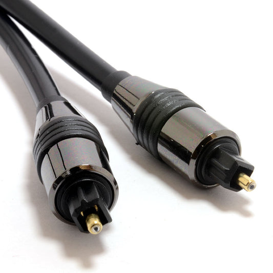 Premium Toslink optical cable with metal plugs